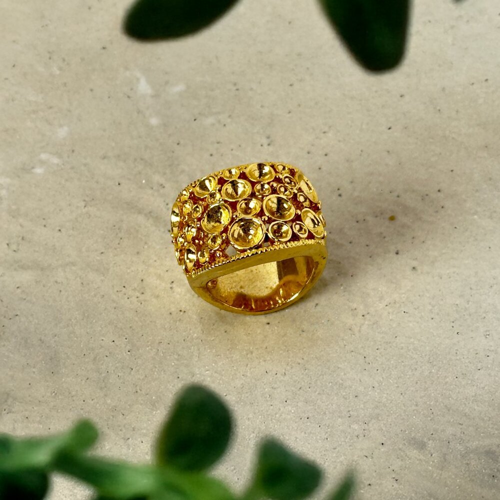 Gold Dome Statement Ring (1138)